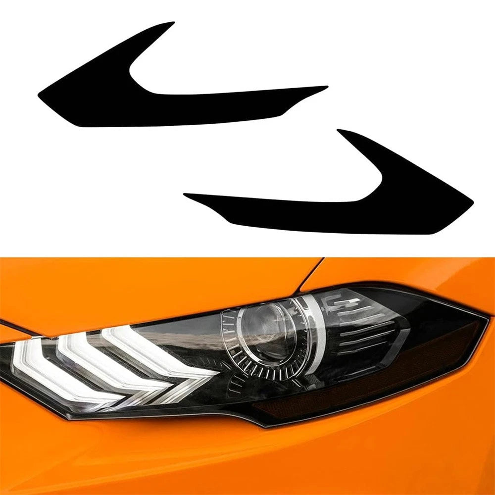 2Pcs Smoke Headlight Tint Decals for Ford Mustang (2019–2023)