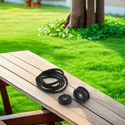 Idler Pulley Drive Belt Kit for Lawn Tractor (Oil Resistant, Width)