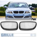 Front Grille Matte Black Hood Kidney Grill for BMW E90 E91 4-Door (2009–2011)