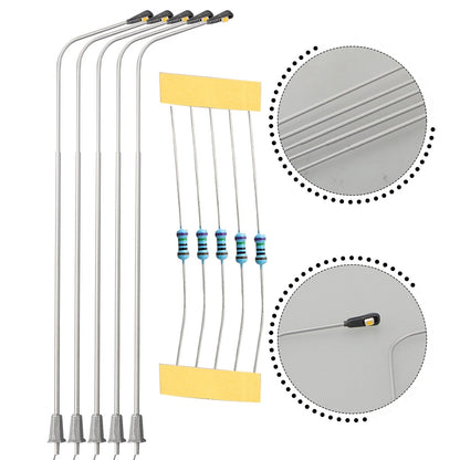 5x Street Lamp Model Railway Light for Train Decor (20cm)