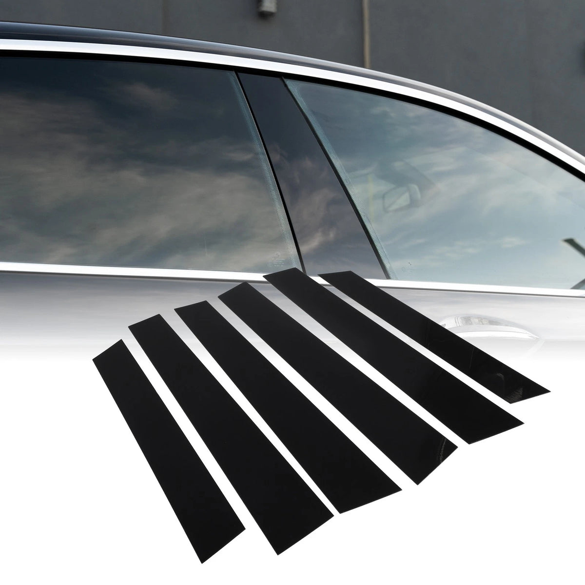 6pcs Car Pillar Window Trim Cover Replacement for Honda CR-V (2007–2011)