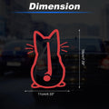 Reflective Bumper Decal for - Red Cute Kitten