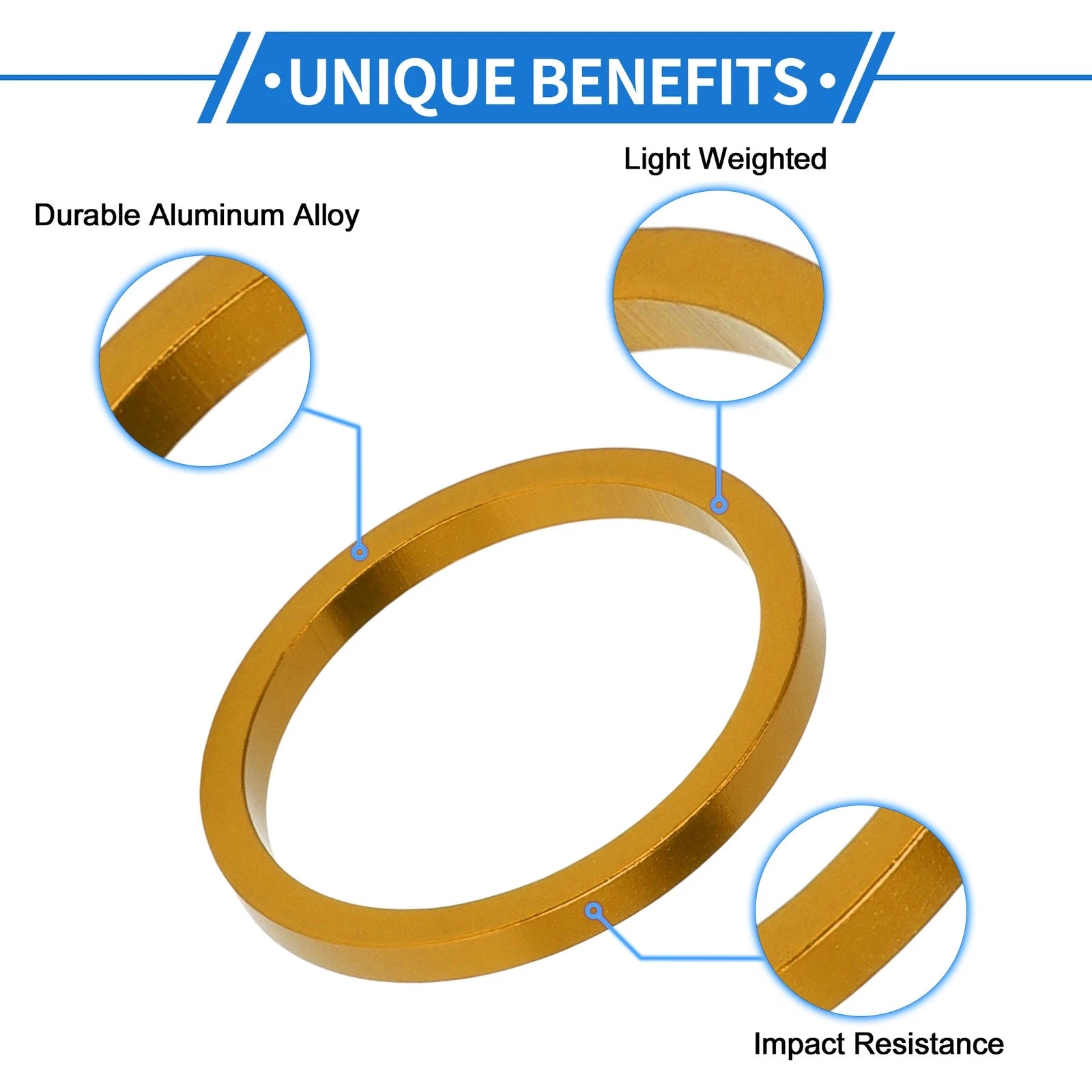 Headset Spacer 3mm for 1-1/8 in Stem Fork Washer for Gold Bike Frames (1-Pack)