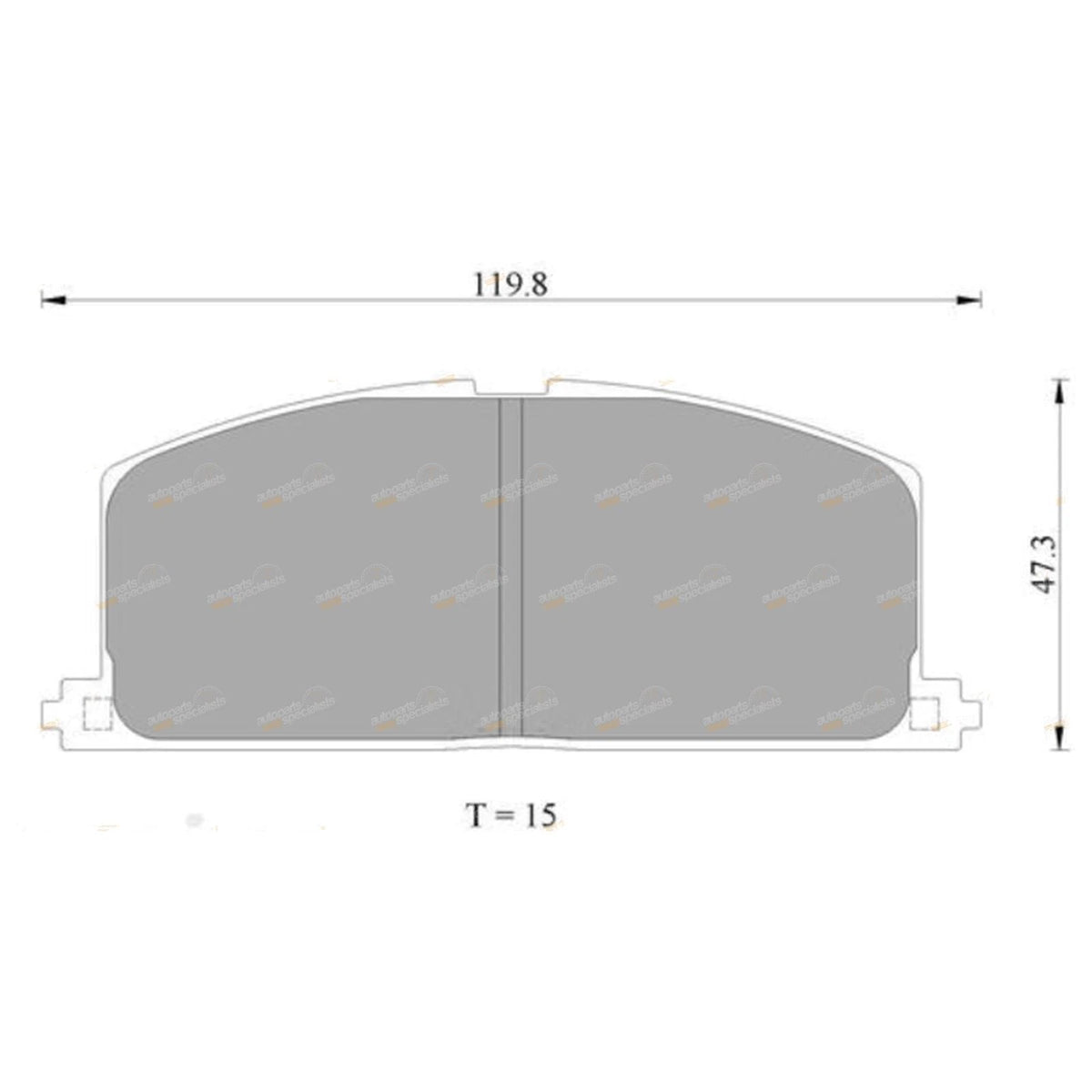 Front Disc Brake Pad Set for Toyota Camry VZV21 V6 1988–1993