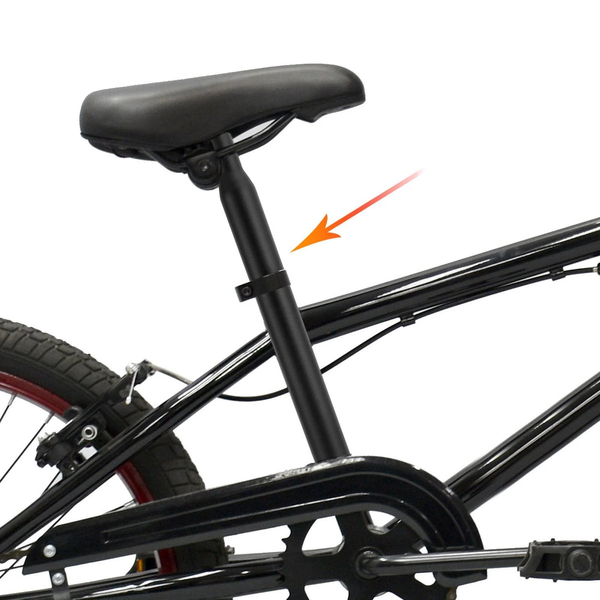Bicycle Seat Post Aluminum Alloy with Scale Mark for 28.6x350mm Black