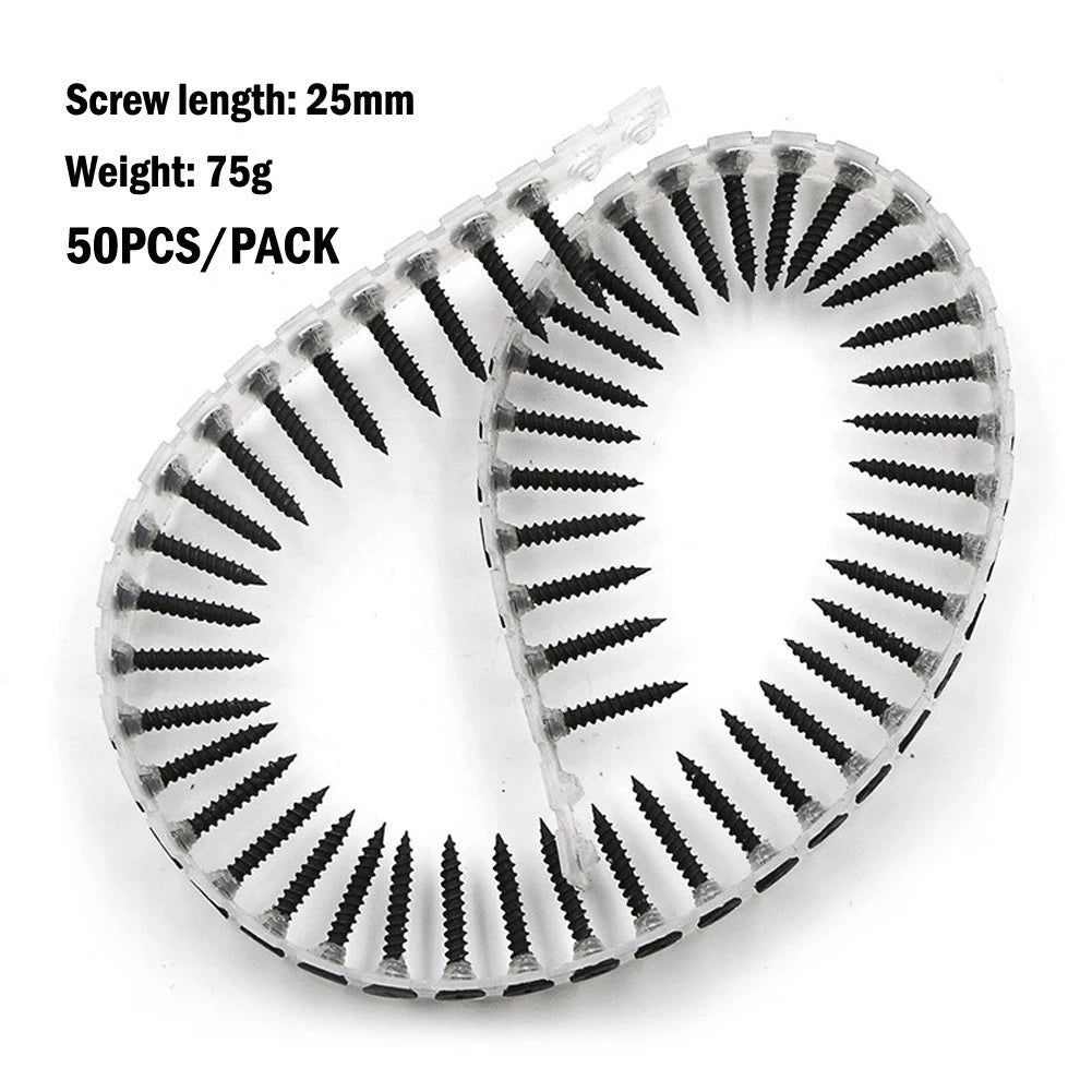 50pcs Electric Screw Driver Garden Chain Nail Set