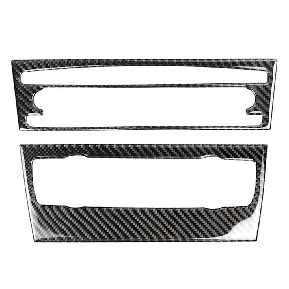 Carbon Fiber Console CD Panel Cover Trim for BMW 3 Series E90 E92 E93 (2005–2012)