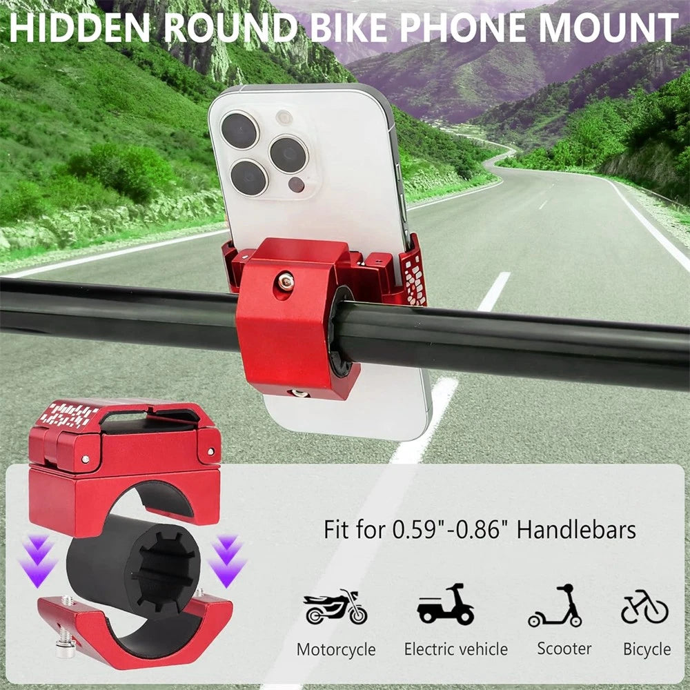 Phone Holder Mount Clamp for Motorcycle Scooter Bicycle (0.59-0.86 Inch)