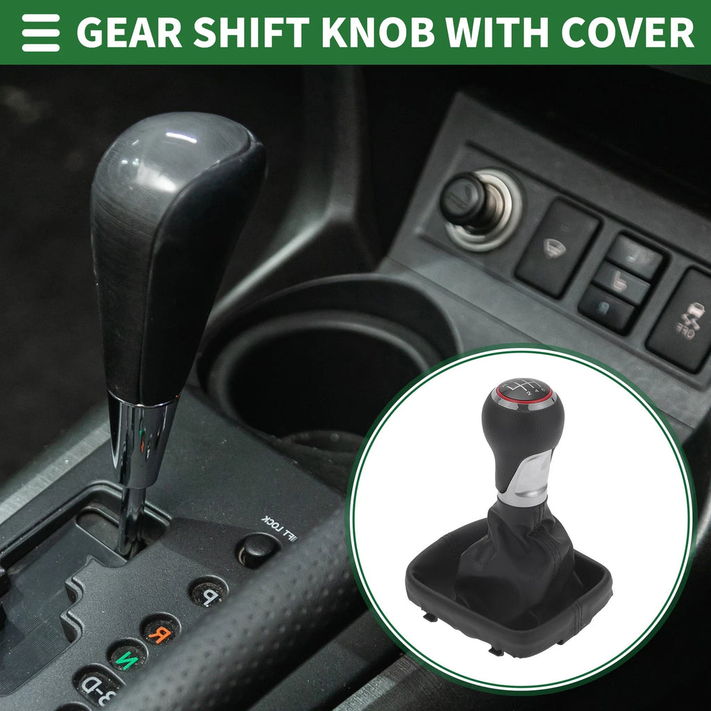6 Speed Shift Knob with Cover for Audi A3 (2003–2013) Faux Leather