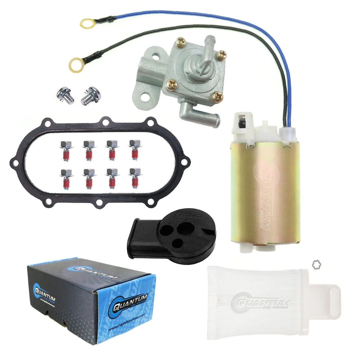 Fuel Pump, Tank Seal/Gasket + Petcock for Suzuki GSXR-600 (1997–2000)