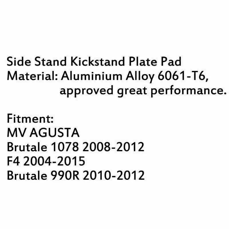 Side Kickstand Pad for MV Agusta Brutale 1078, F4, Brutale 990R (2007–2010)