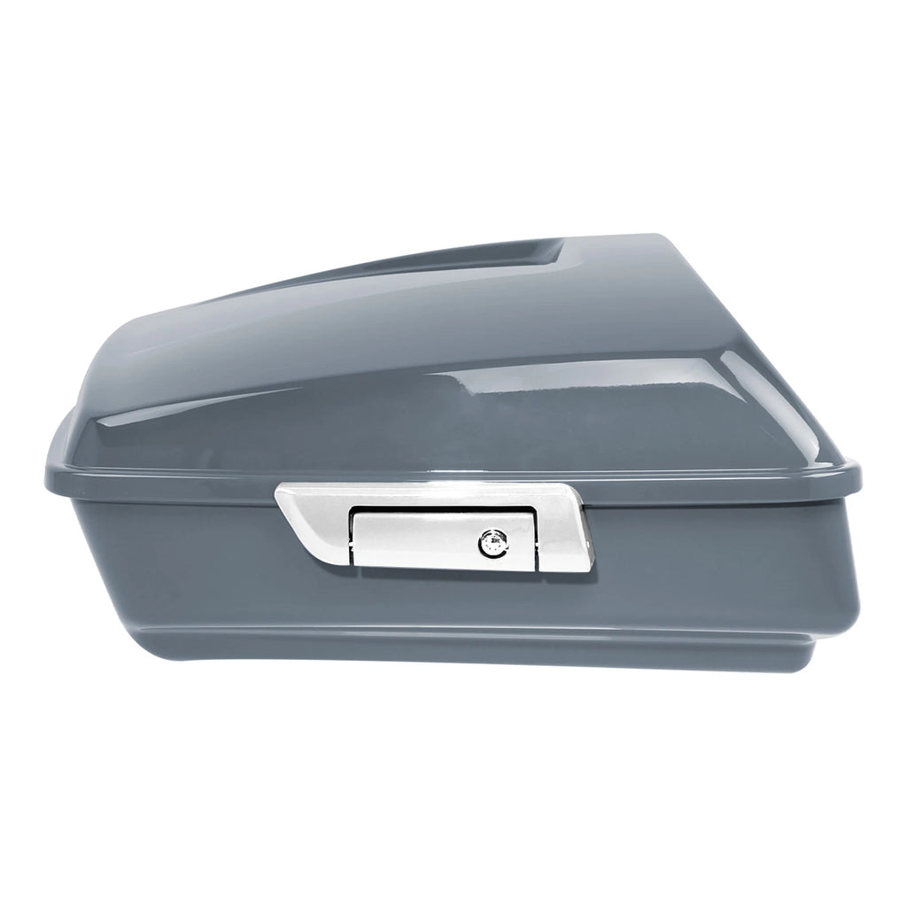 Chopped Trunk Backrest Mount Rack for Harley Road Glide (2014–2026) Gunship Gray