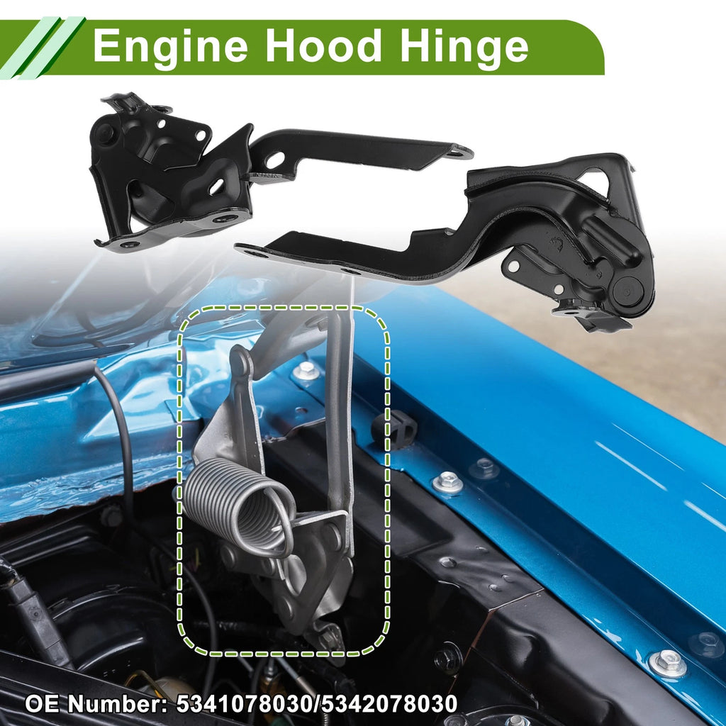Qty 1 Hood Hinge Pair Replacement for Lexus NX200t (2015–2018) Front Bonnet