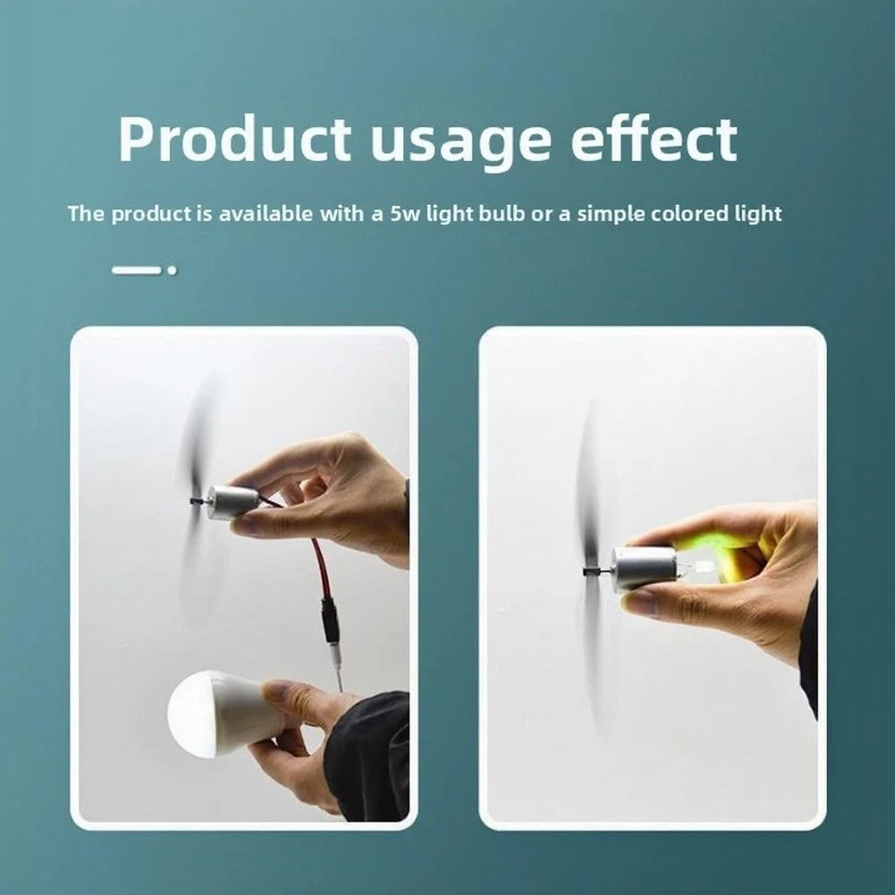 18cm Wind Turbine Generator with LED Light and USB Power Cable