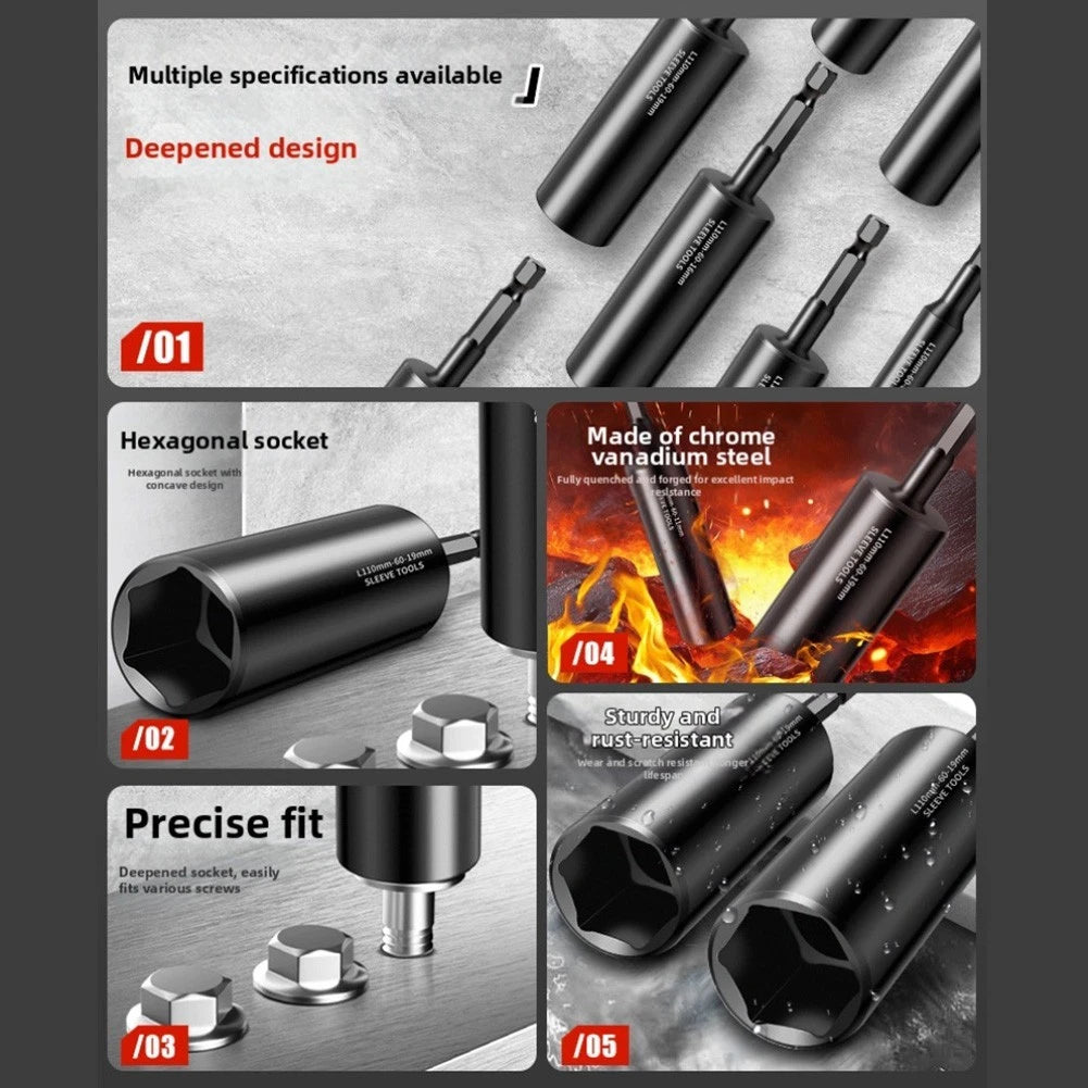50mm Deep Socket with Hex Shank for Tool Compatibility