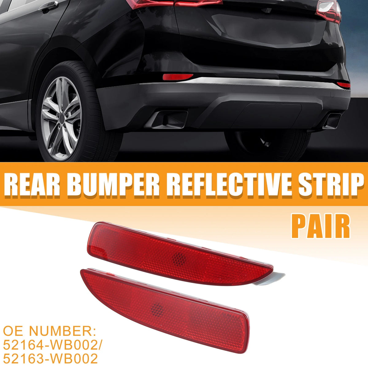Pair Rear Bumper Reflector Side Marker Replacement for Toyota Yaris (2006–2020)