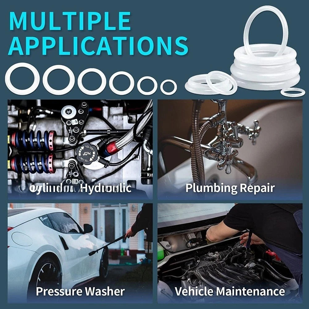 1228 Pieces Silicone O Rings Kit 32 Sizes for Vehicle Maintenance