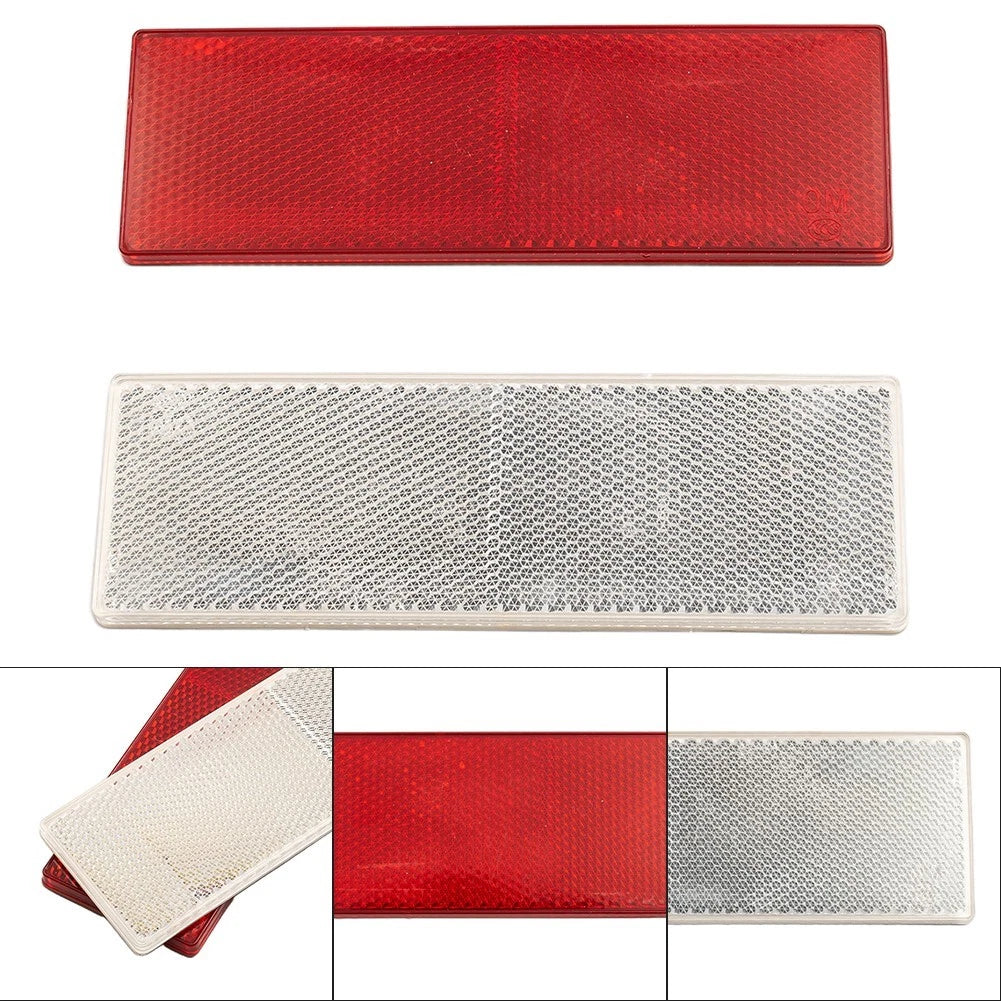 Easy To Install Reflective Stickers Car Safety 15x5cm Plastic Rectangular
