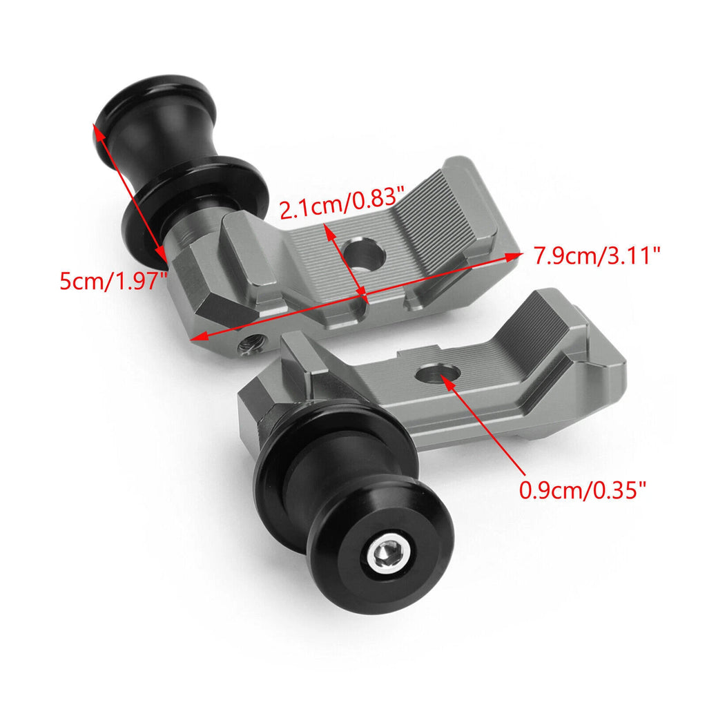 Chain Adjuster Block with Swingarm Spools Slider for Yamaha MT-07 (2014–2018)