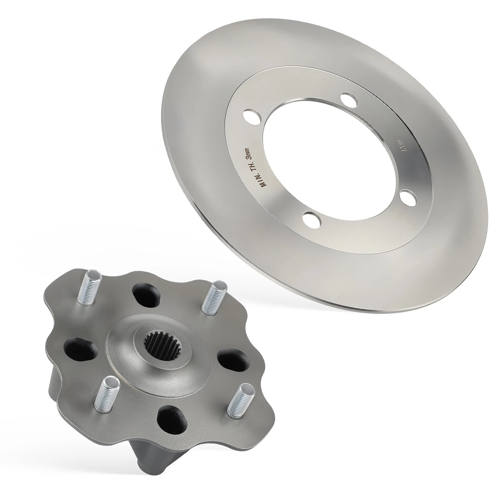 Front Wheel Hub & Brake Disc Rotor for Suzuki Vinson 500 (2002–2003)