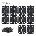 10pcs Mini Black Door Hinges for Dollhouse (25mm x 18mm)
