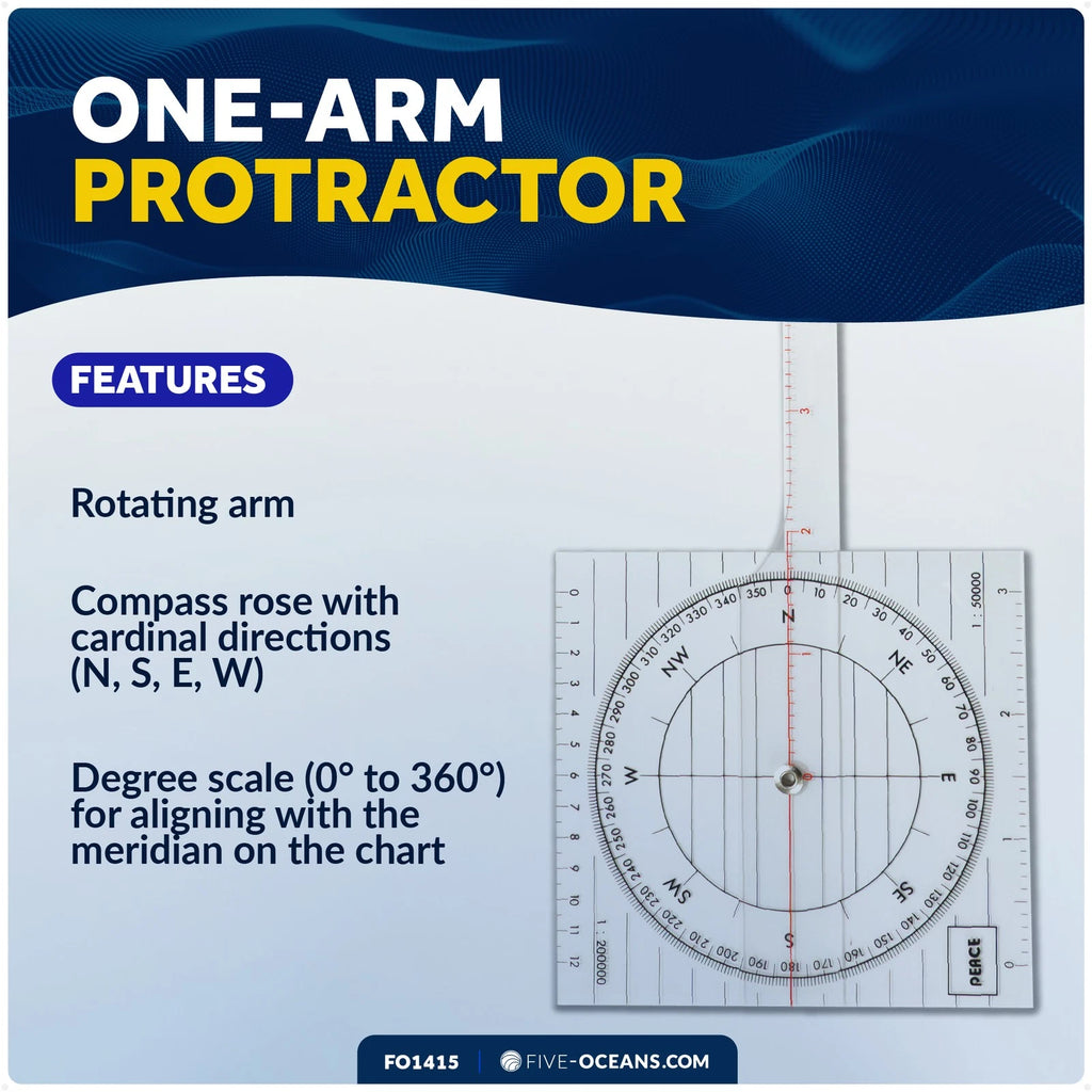 Chart Protractor for Five Oceans Navigation FO1415