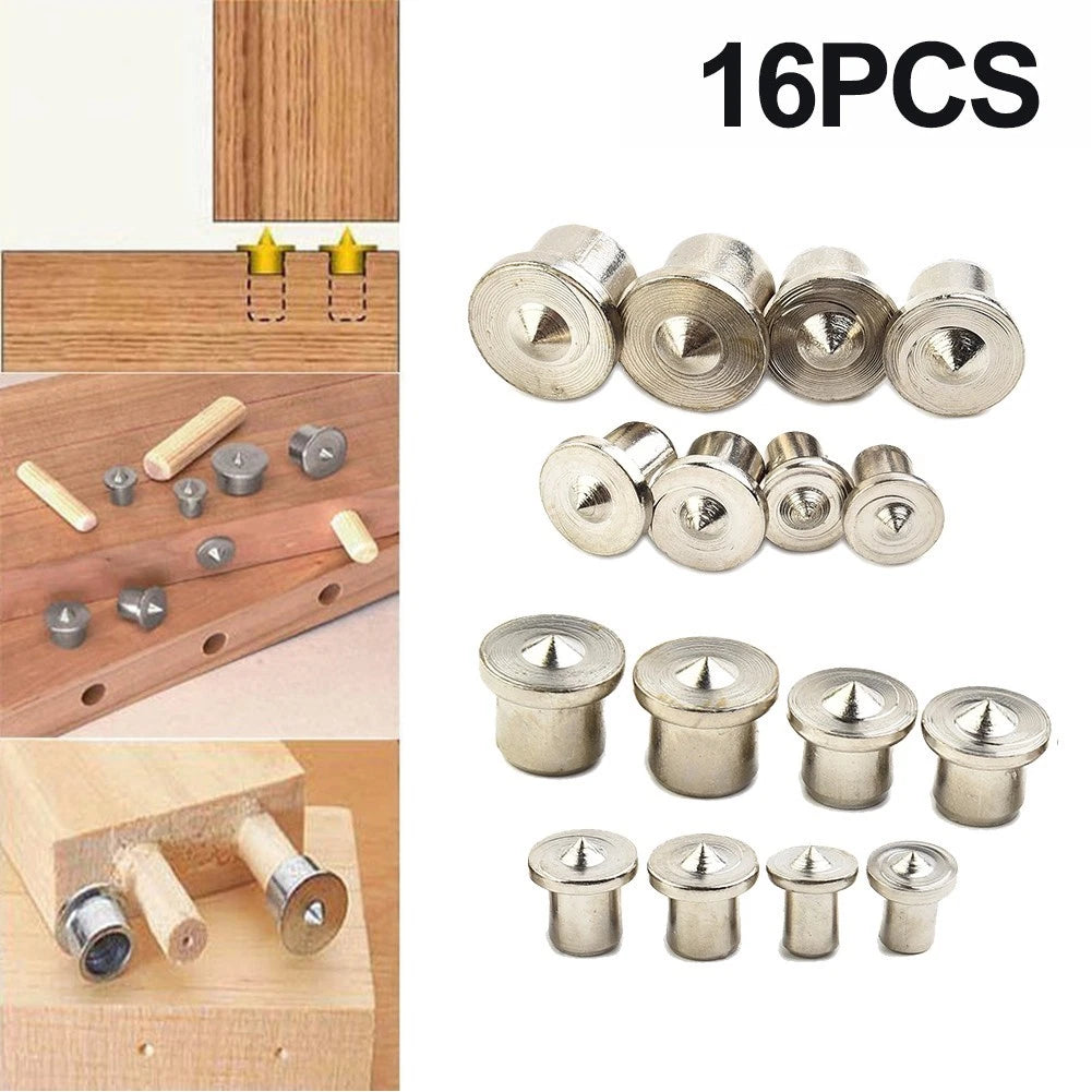 16Pcs Precision Dowel Center Markers for Woodworking (6-12mm)