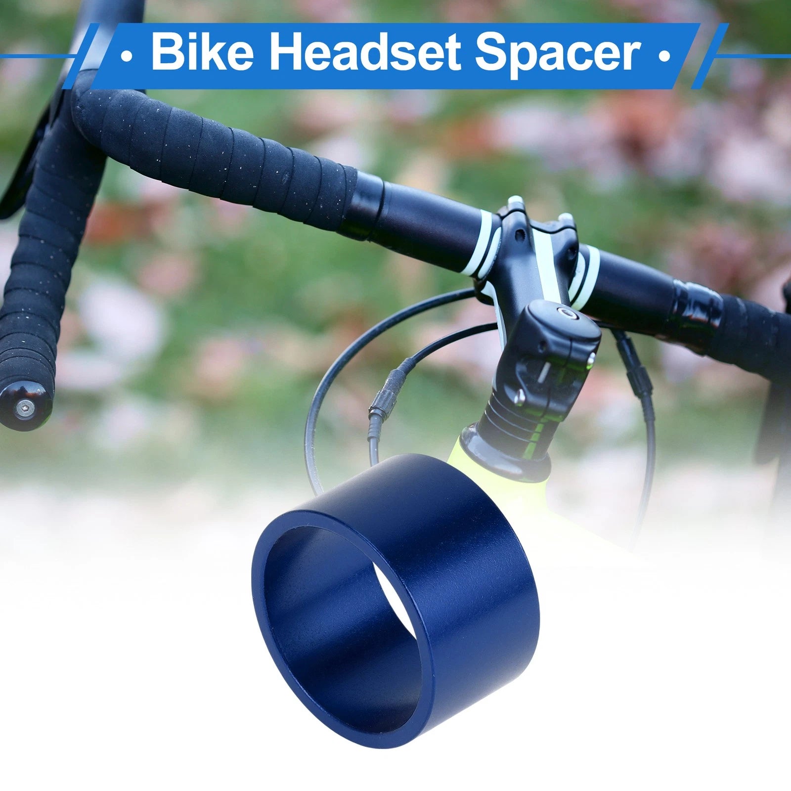 Headset Spacer 20mm Front Stem Fork Washer for 1-1/8" Alloy Bike Fork (Blue)