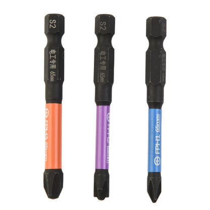 3X Slotted Screwdriver Bit 65mm Alloy Steel