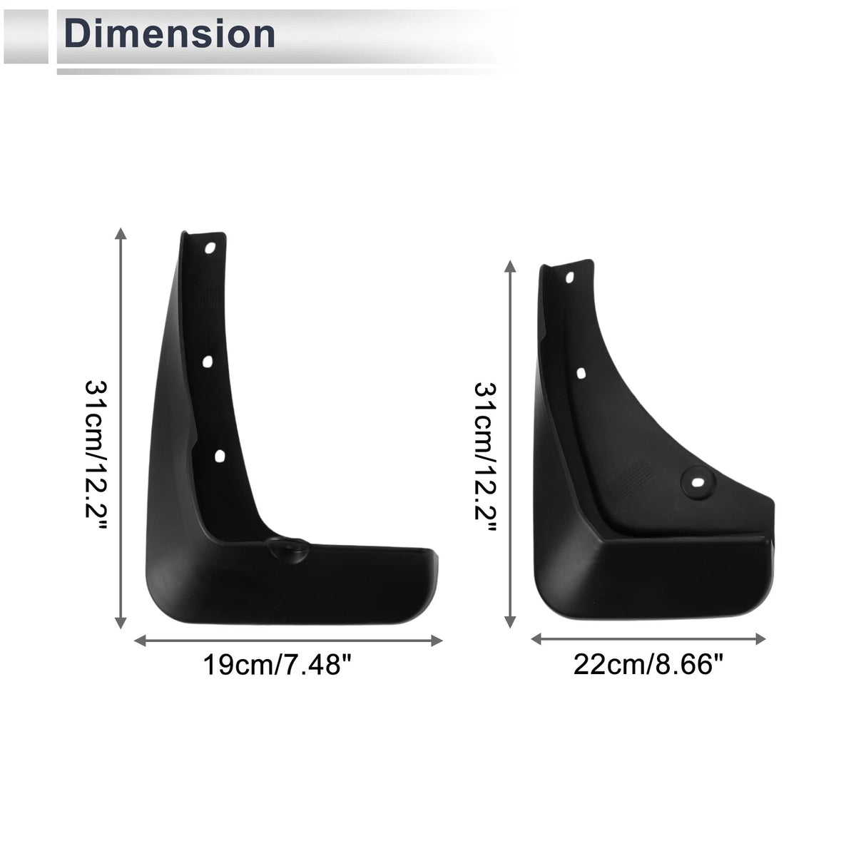 Mud Flaps Splash Guards 1-Set Mud Guards for Mazda 8 (2011–2015)