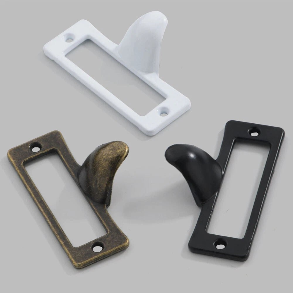 Set of 6 Drawer Label Pull Handles for Cabinets