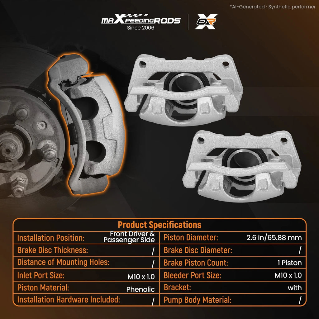 Disc Brake Caliper Kit for Ram C/V (2012) - Front Left Right w/Bracket