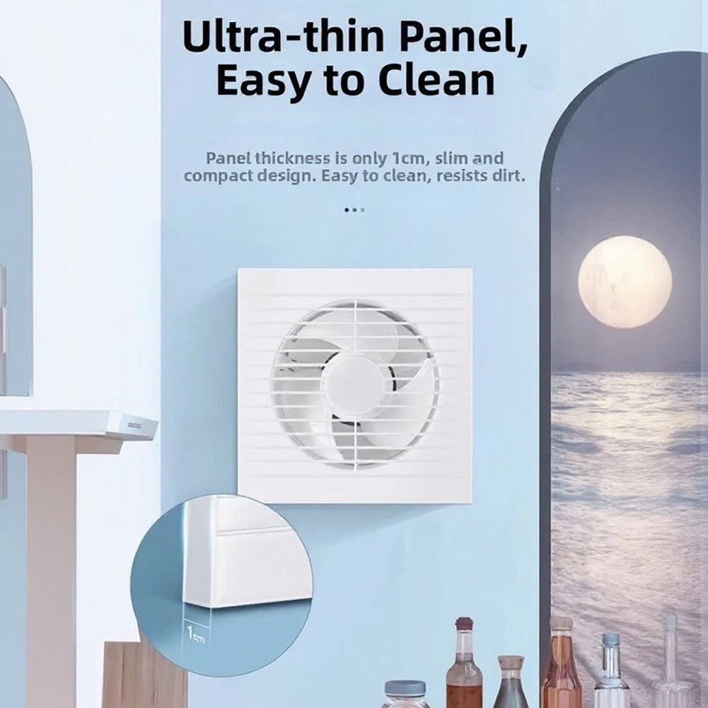 ABS Bathroom Ventilation Fan with Round Glass Window and Optimized Airflow
