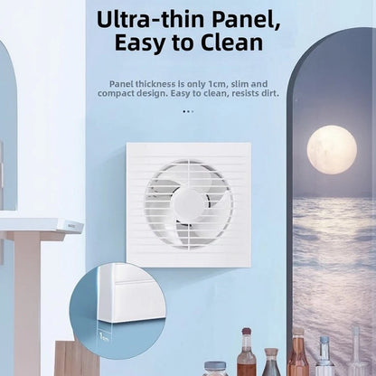 ABS Bathroom Ventilation Fan with Round Glass Window and Optimized Airflow