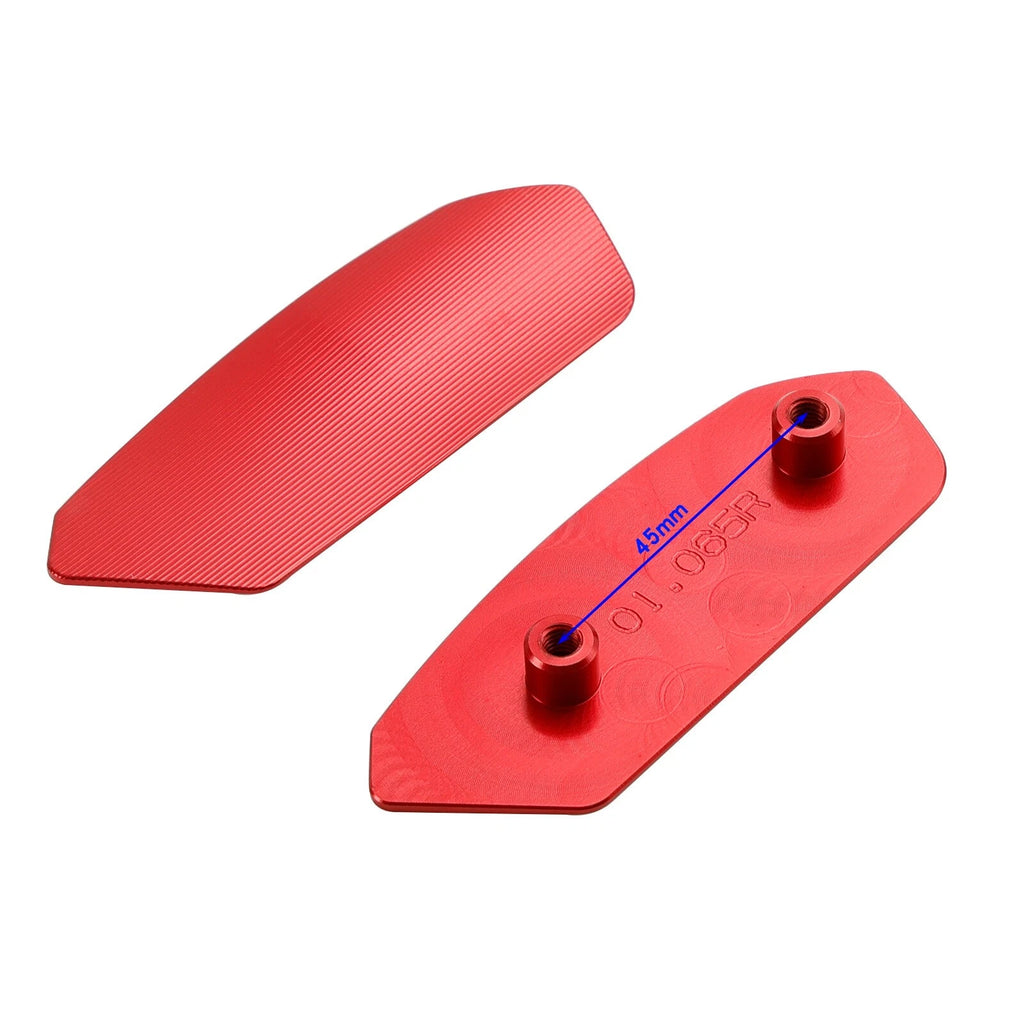 CNC Aluminum Red Mirror Block Off Plates for Suzuki GSXR1000 GSXR1000R (2017–2024)