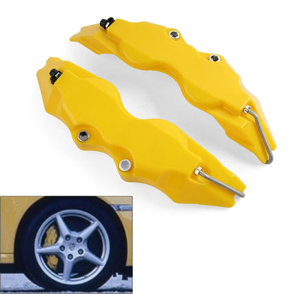 2X Yellow 3D Style Disc Brake Caliper Covers for Universal Fit