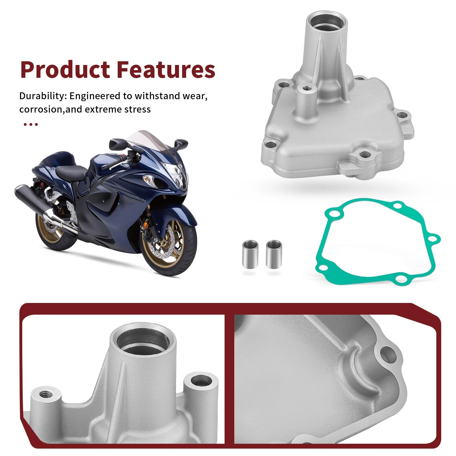 Gear Shifter Cover w/ Gasket Pin for Suzuki Hayabusa 1300 GSX1300 R/RA (2008–2020)