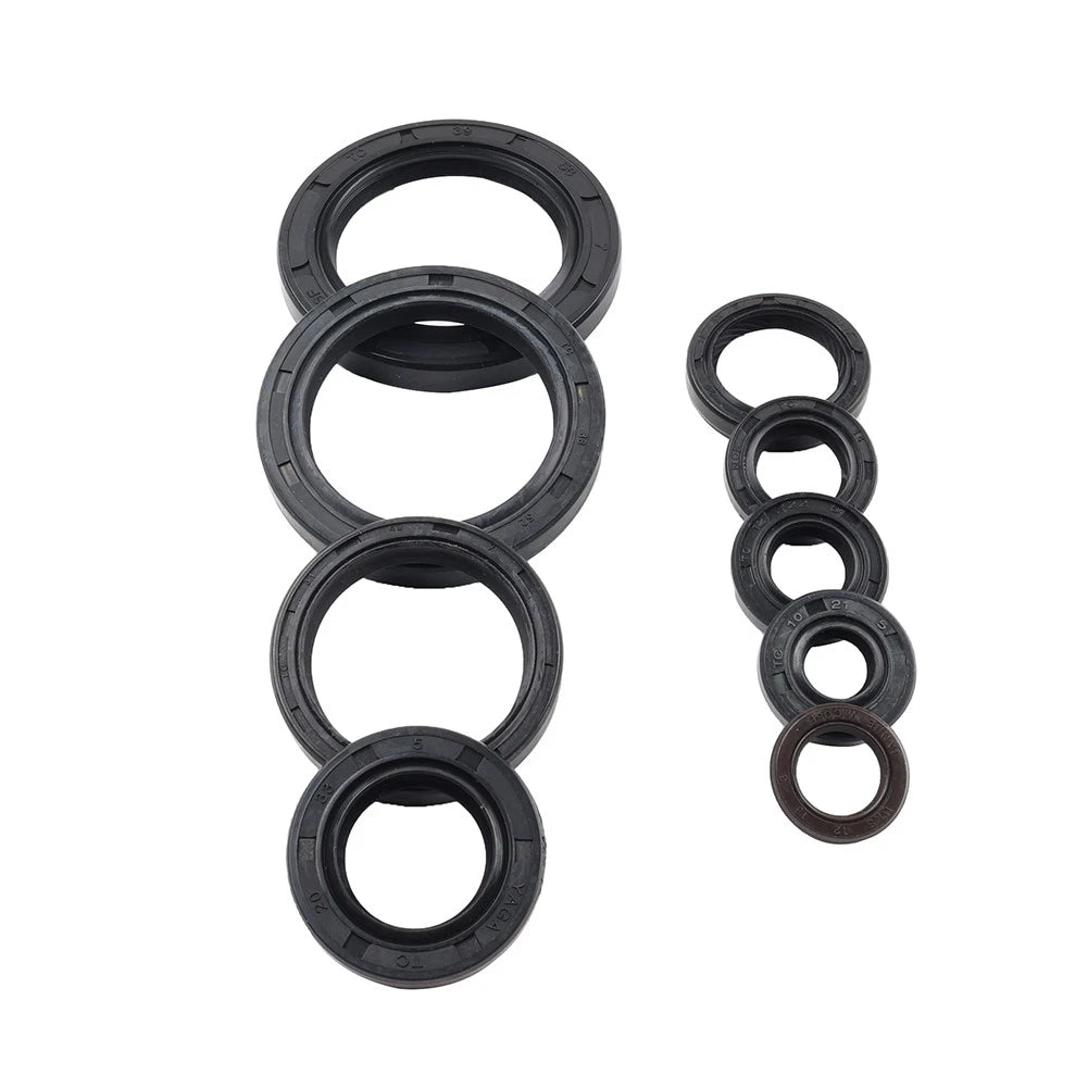9pc Engine Oil Gasket Set for Honda CRF450X (2005–2009, 2012–2017)