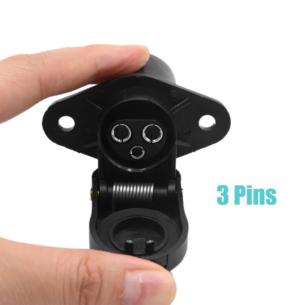 3 Pin Trailer Plug Electric Adapter for Euro Standard Car RV (Universal)