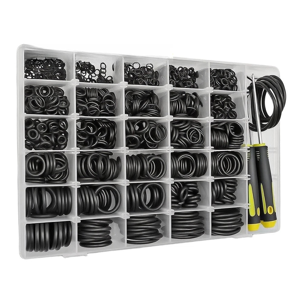 1540pcs O Ring Kit Nitrile Rubber 4mm-50mm with 4 Specialty Pick Tools