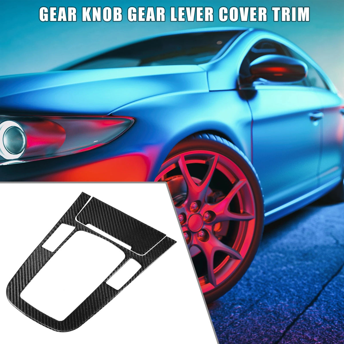 Gear Lever Cover Trim Fit for Audi A4 A5 2009–2016 Black (Set of 2)