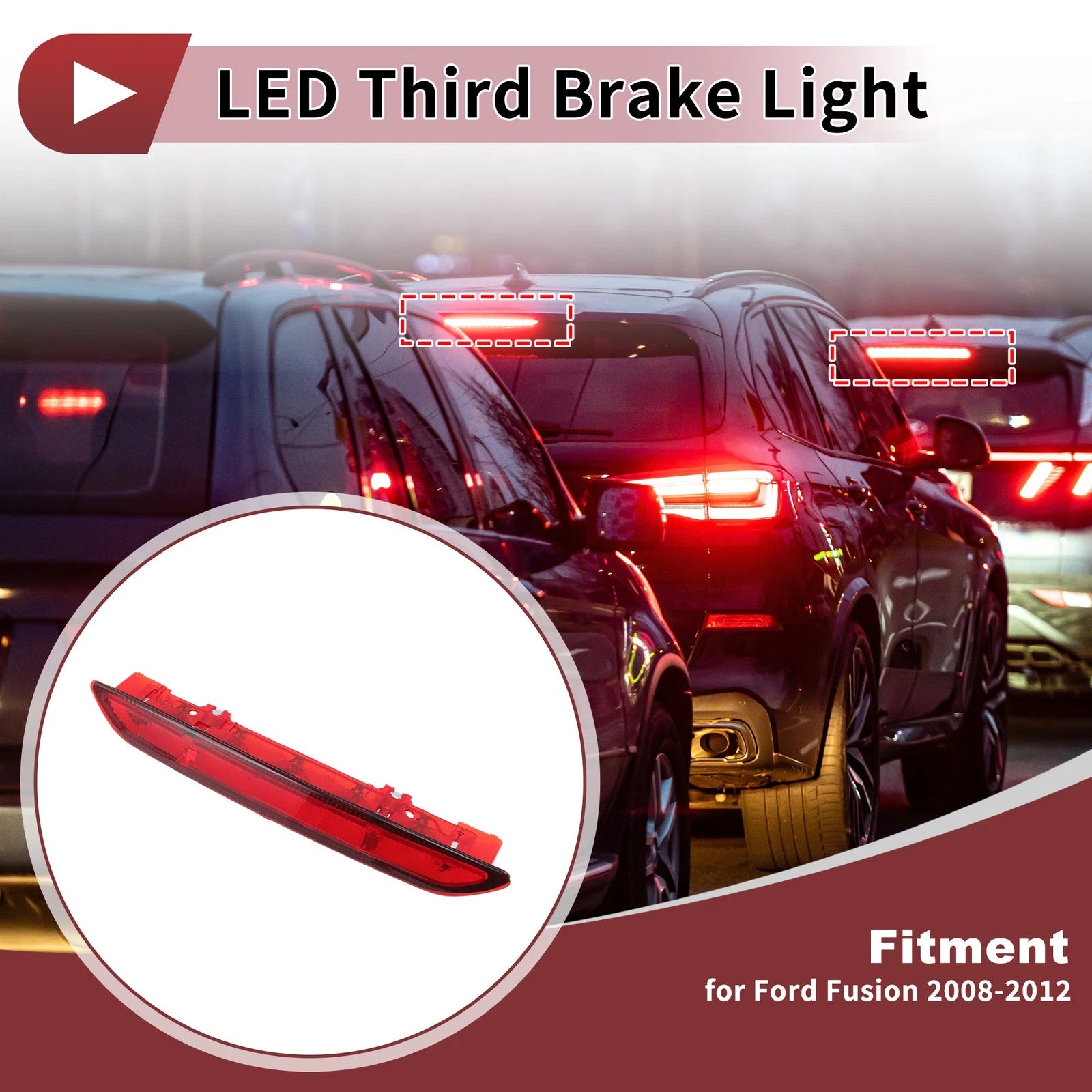 LED Third Brake Light for Ford Fusion (2008–2012) 7S7113A601CD