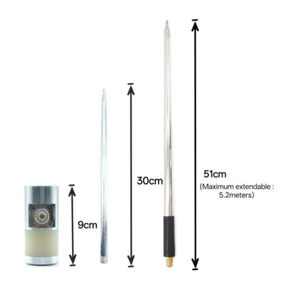 Antenna Kit for GP (5-6 Meter Telescopic Rod with Base and Ground Peg)
