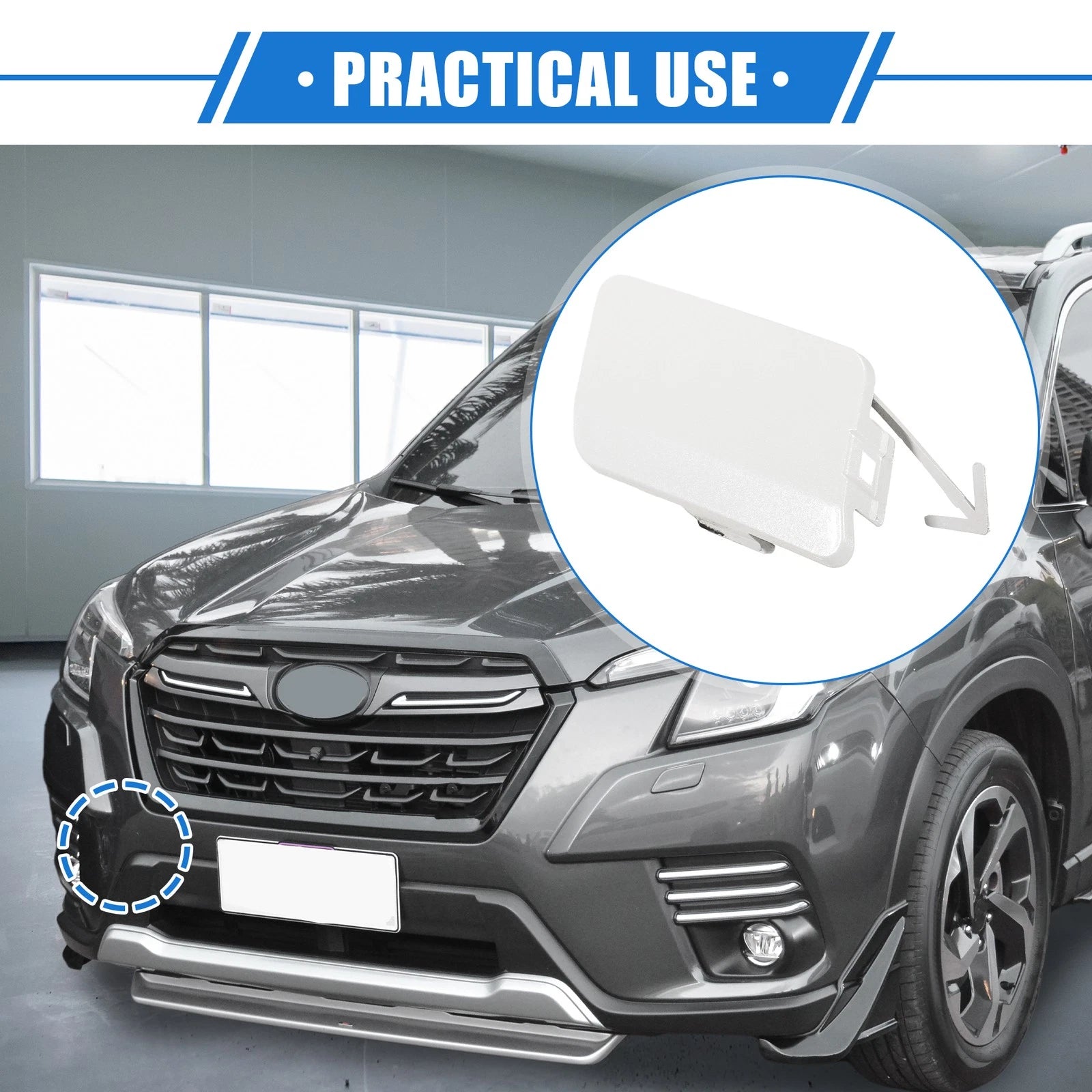 Front Right Bumper Tow Hook Cover Replacement for Subaru Forester (2009–2013)