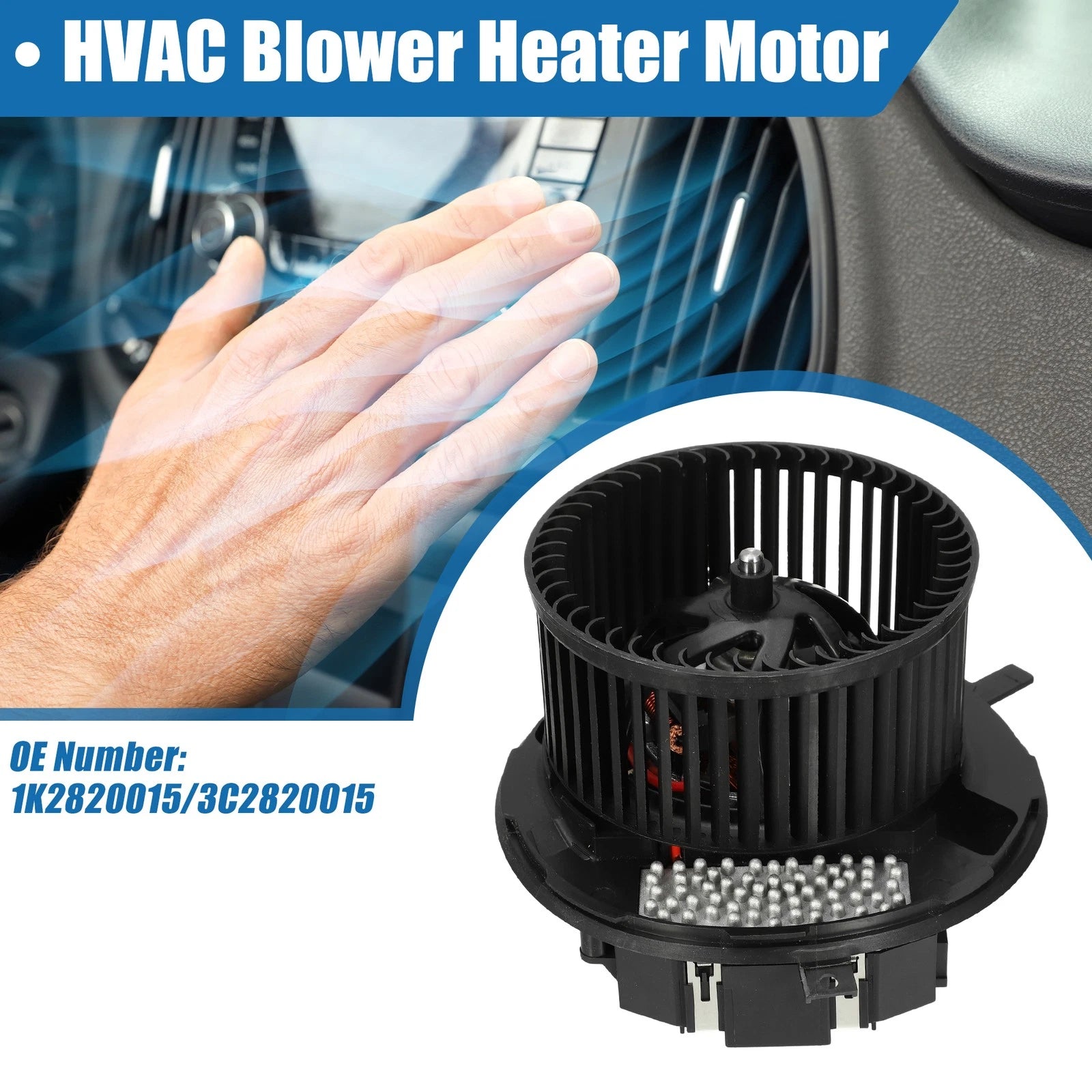 HVAC Heater Blower Motor Fan Assembly Replacement for Audi A3 Q3 (2006–2020)