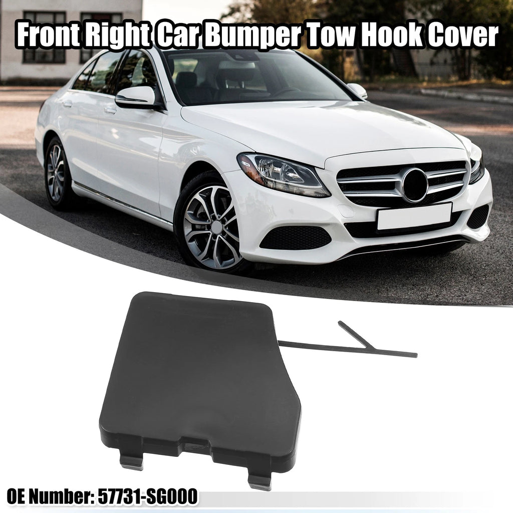 Front Right Tow Hook Cover Replacement for Subaru Forester (2014–2016) Black