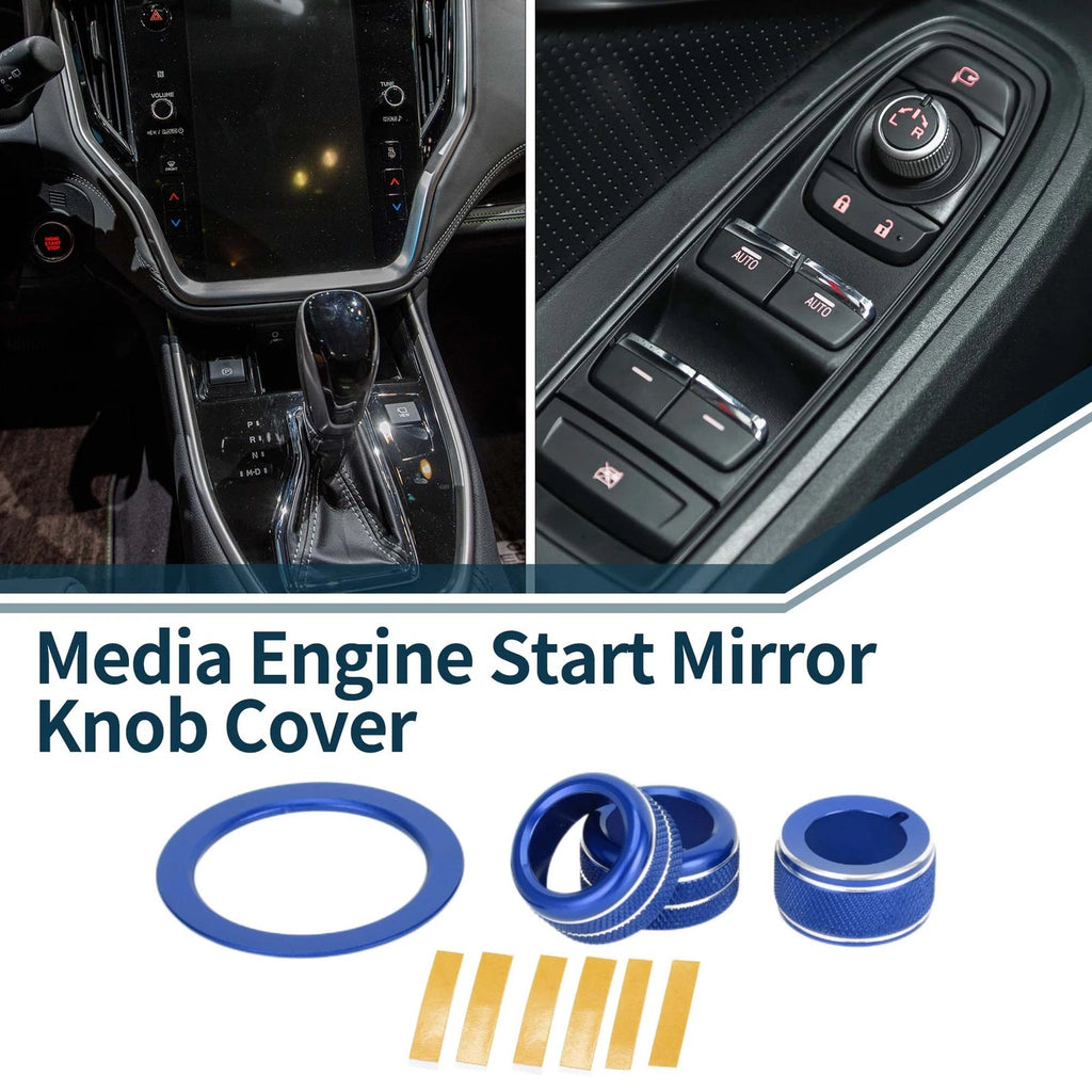 Engine Start Mirror Switch Knob Cover Kit for Subaru WRX (2022–2023)