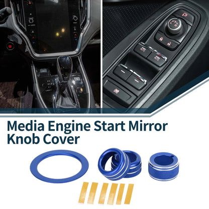 Engine Start Mirror Switch Knob Cover Kit for Subaru WRX (2022–2023)