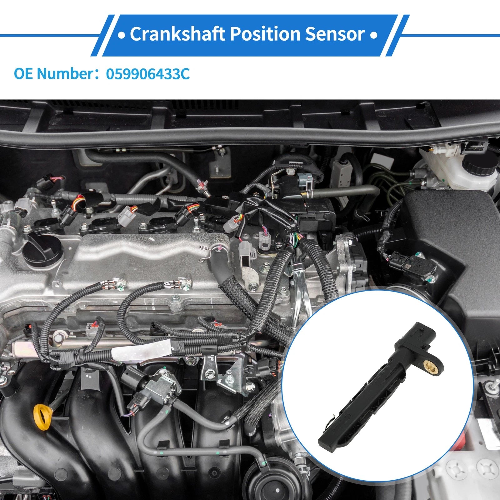 Crankshaft Position Sensor for Audi A5 Quattro 3.2 (2008–2010)