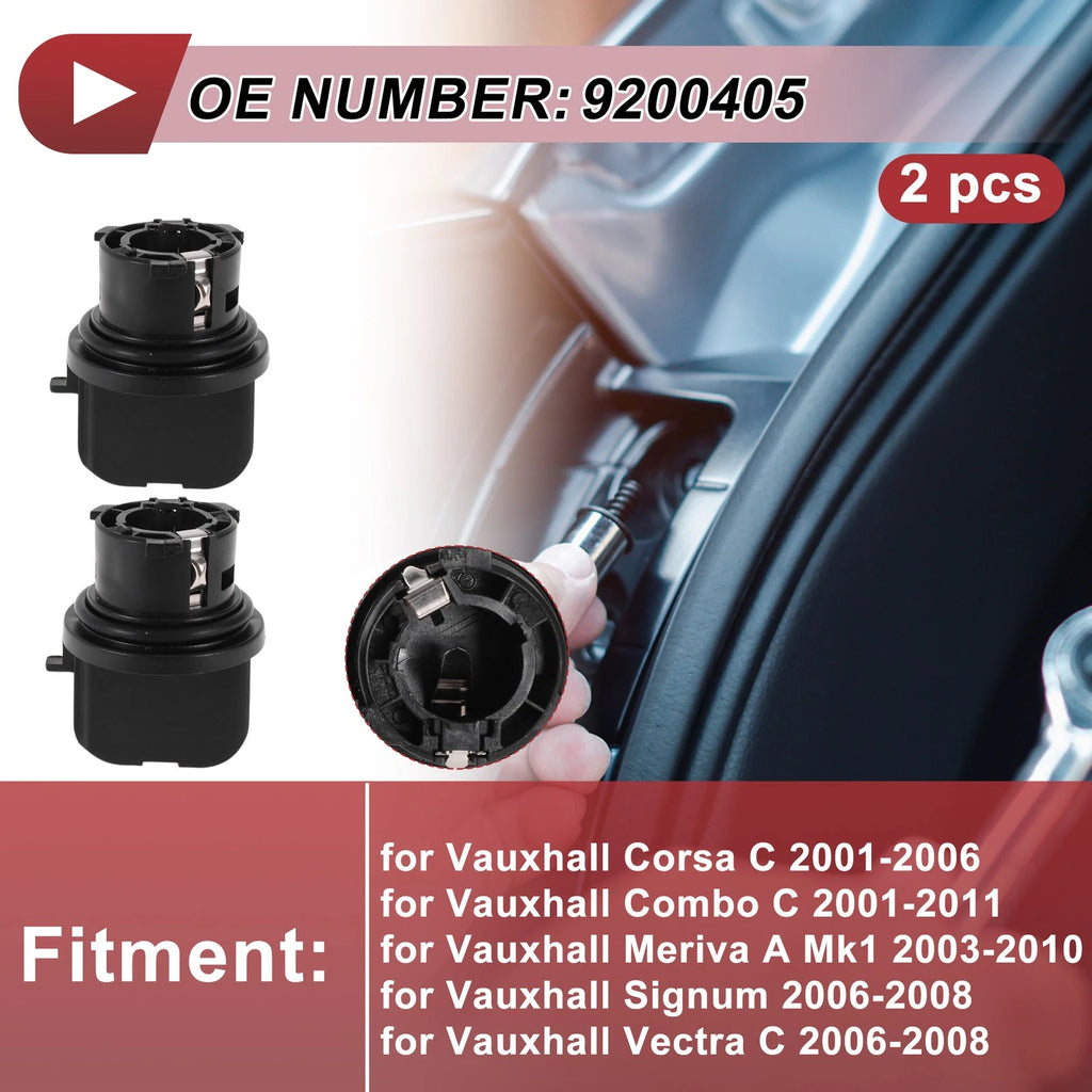 2X Front Indicator Light Socket for Vauxhall Corsa C (2001–2006) No. 9200405